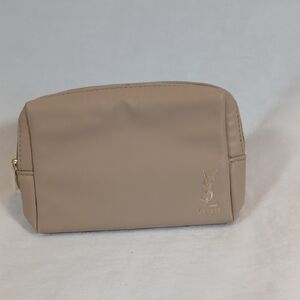 Yves Saint Laurent  Satin Gold Cosmetic Pouch NWOT